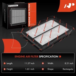 A-Premium Engine Air Filter Compatible with Hyundai Santa Fe 2019-2020, Palisade, Santa Fe Sport & Kia Sedona 2015-2021, Sorento