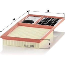 MANN-FILTER C 3880 Luftfilter - PKW + TRANSPORTER