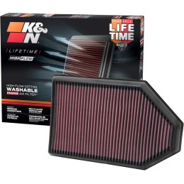 K&N 33-2460 Motorluftfilter: Hochleistung, Prämie, Abwaschbar, Ersatzfilter,Erhöhte Leistung, 2011-2019 (Charger, Challenger,