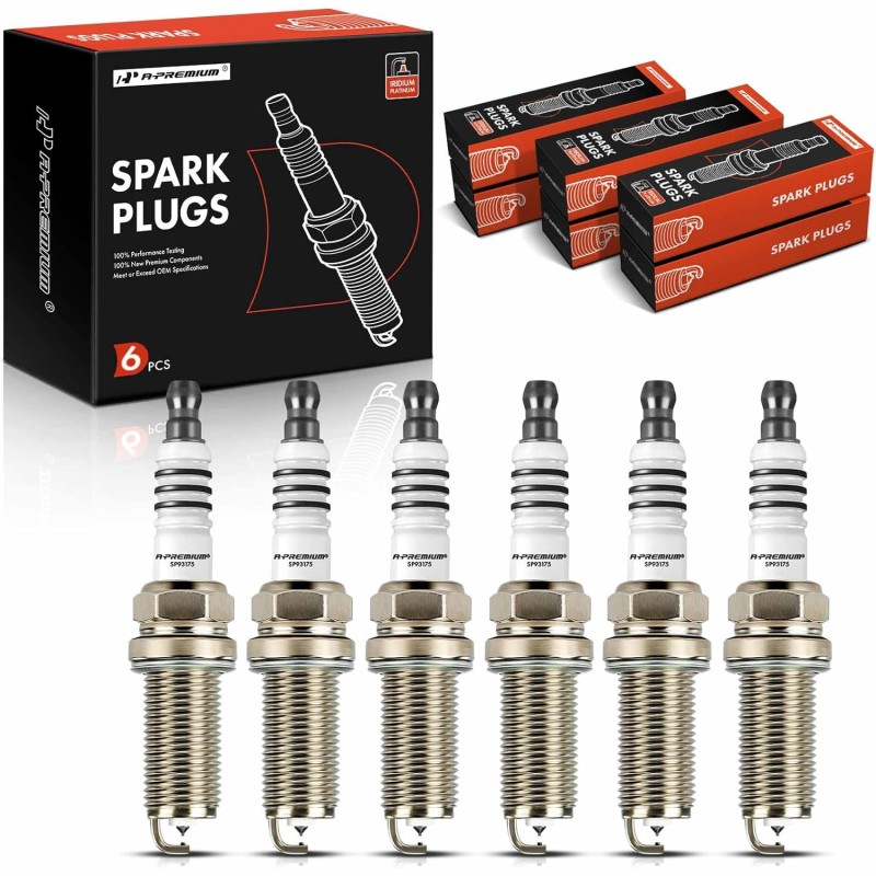 A-Premium Iridium Platinum Spark Plugs Compatible with Honda CR-V, Civic, Accord, Crosstour & Hyundai Elantra, Elantra Coupe/GT,