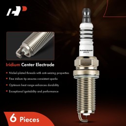 A-Premium Iridium Platinum Spark Plugs Compatible with Honda CR-V, Civic, Accord, Crosstour & Hyundai Elantra, Elantra Coupe/GT,