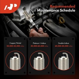 A-Premium Iridium Platinum Spark Plugs Compatible with Honda CR-V, Civic, Accord, Crosstour & Hyundai Elantra, Elantra Coupe/GT,