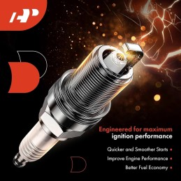 A-Premium Iridium Platinum Spark Plugs Compatible with Honda CR-V, Civic, Accord, Crosstour & Hyundai Elantra, Elantra Coupe/GT,