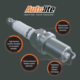 Autolite Iridium XP Automotive Replacement Spark Plugs, XP3924 (4 Pack)