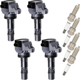 ECCPP UF672 4 ignition coils with 4 iridium Spark Plugs for Honda for Acura 2012 2013 2014 2015 Civic ILX 5C1880 GN10421 6732317