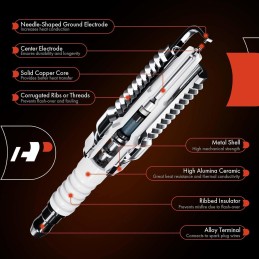 A-Premium Iridium Platinum Spark Plugs (Pack of 6) Compatible with Ford F-150 & Chevrolet Equinox & GMC Terrain & Buick Enclave