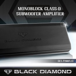 Black Diamond DIA-P2000x1D Car Audio Amplifier Class D 1-Channel Monoblock Amp 2000 Watts Rms Remote Level Control Included