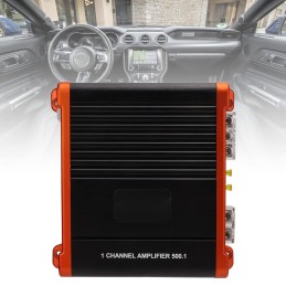 500W 2Ω 1 Channel Car Audio Monoblock Amplifier with 300W 4Ω Output for Car Speakers Universal