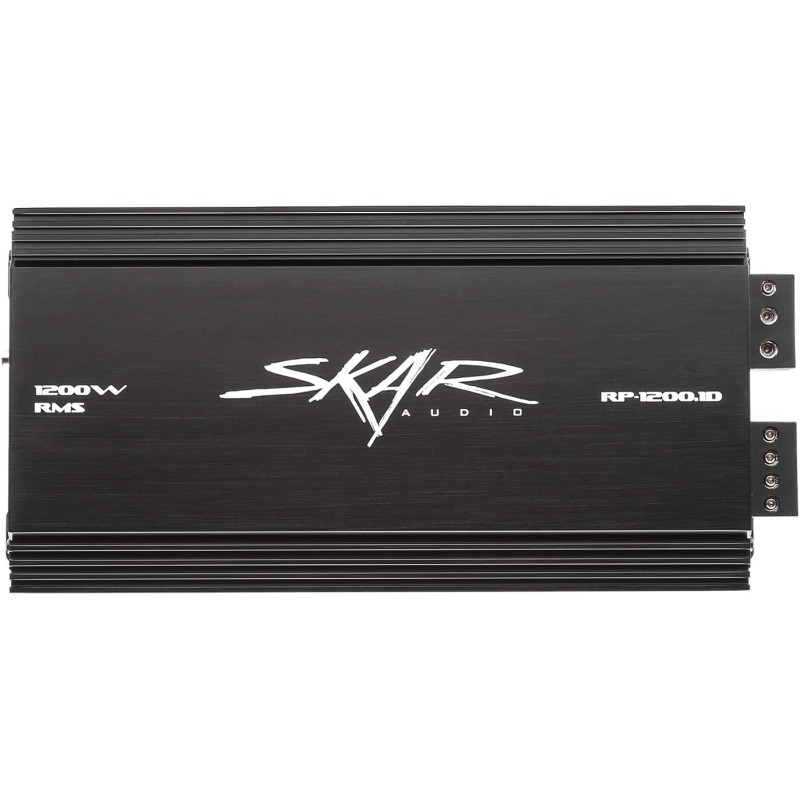 Skar Audio RP-1200.1D Monoblock Class D MOSFET Amplifier with Remote Subwoofer Level Control, 1200W