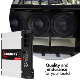 Taramps HD 2000 2 Ohms 1 Channel 2000 Watts RMS MAX Full Range Car Audio, Monoblock, LED Monitor Indicator, Class D Amplifier,