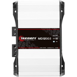 Taramps MD 1200.1 Monoblock Amplifier 1 Ohm 1200 Watts Rms 1 Channel Powerful Full Range Car Audio System, Crossover Bass Boost