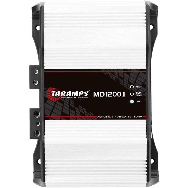 Taramps MD 1200.1 Monoblock Amplifier 1 Ohm 1200 Watts Rms 1 Channel Powerful Full Range Car Audio System, Crossover Bass Boost