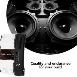 Taramps MD 1200.1 Monoblock Amplifier 1 Ohm 1200 Watts Rms 1 Channel Powerful Full Range Car Audio System, Crossover Bass Boost