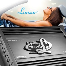 Lanzar Amplifier Car Audio, Amplifier Monoblock, 1 Channel, 3,000 Watt, 2 Ohm, MOSFET, RCA Input, Bass Boost, Amplifier for Car