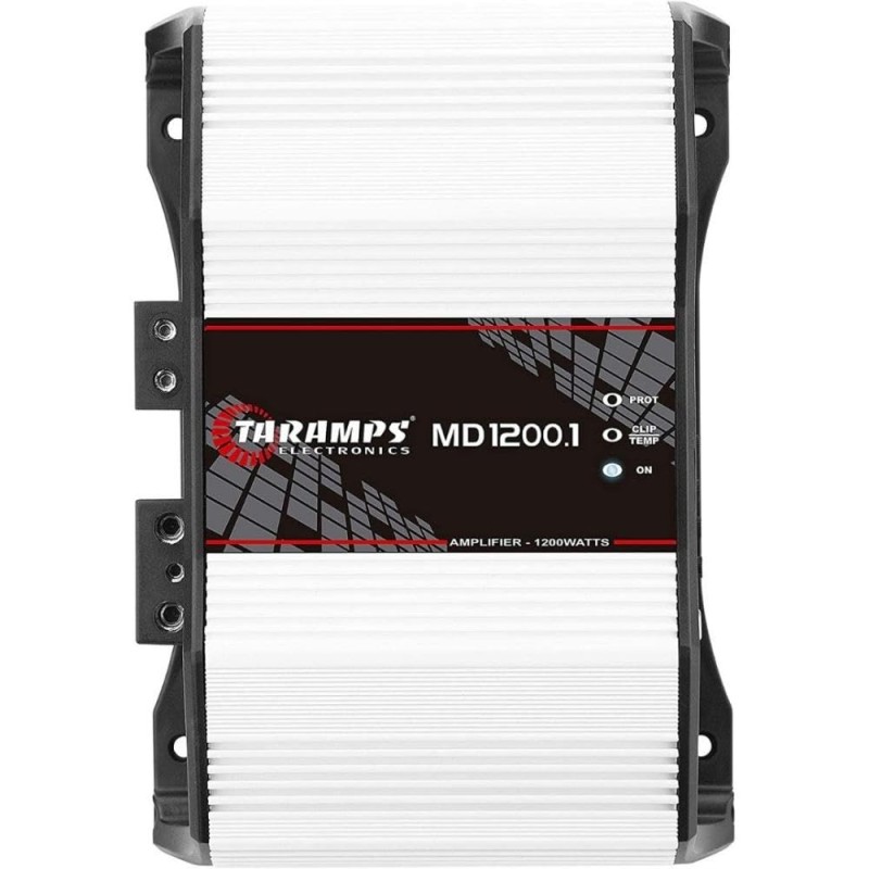 Taramps MD 1200.1 Monoblock Amplifier 2 Ohm 1200 Watts Rms 1 Channel Powerful Full Range Car Audio System, Crossover Bass Boost