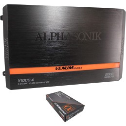 Alphasonik V1200.1D Venum Series 2400 Watts Max Monoblock Car Amp with Power Plant Chip 4-Way Protection Circuitry 1-Channel