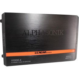 Alphasonik V1200.1D Venum Series 2400 Watts Max Monoblock Car Amp with Power Plant Chip 4-Way Protection Circuitry 1-Channel