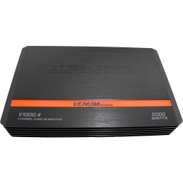 Alphasonik V1200.1D Venum Series 2400 Watts Max Monoblock Car Amp with Power Plant Chip 4-Way Protection Circuitry 1-Channel