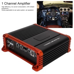 Car Amplifier, 1 Channel Car o Monoblock Amplifier 500W 2Ω 300W 4Ω 10Hz‑300Hz Universal for Car Speakers