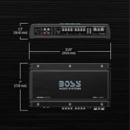 BOSS Audio OX3KD Class D Autoverstärker - 3000 Watt, 1 Ohm stabil, digital, Monoblock, MOSFET Netzteil