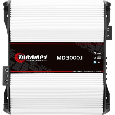 Taramps MD 3000.1 Full Range Amplifier 3000 Watts RMS 4 Ohms 1 Channel High Efficiency Mono Amplifier Class D, Bass Boost Car