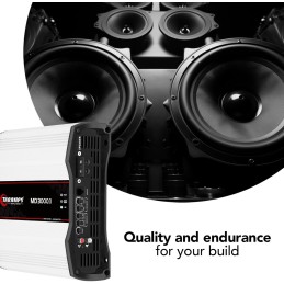 Taramps MD 3000.1 Full Range Amplifier 3000 Watts RMS 4 Ohms 1 Channel High Efficiency Mono Amplifier Class D, Bass Boost Car