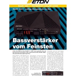 ETON STEALTH 1200.1 – High Power 1-Kanal Auto Verstärker, 1 x 560 W, Class-D Digital Mono Endstufe, 1 Ohm stabil, High und Low