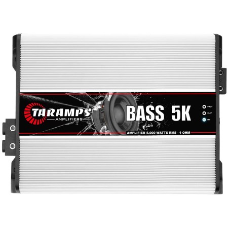 Taramps Bass 5k Amplifier 1 Ohm 5000 Watts RMS 1 Channel, Full Range Car Audio, Monoblock, LED Indicator, Level Control, Class