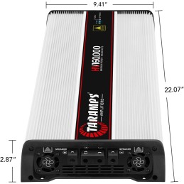 Taramps HV 160.000 Chipeo High Voltage Amplifier 0.25 Ohm 160,000 Watts RMS with 24 batteries 1-Channel Class D 300VDC Output