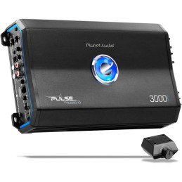 Planet Audio PL2000.1M Monoblock Car Amplifier - 2000 Watts, 2/4 Ohm Stable, Class A/B, Mosfet Power Supply, Great for