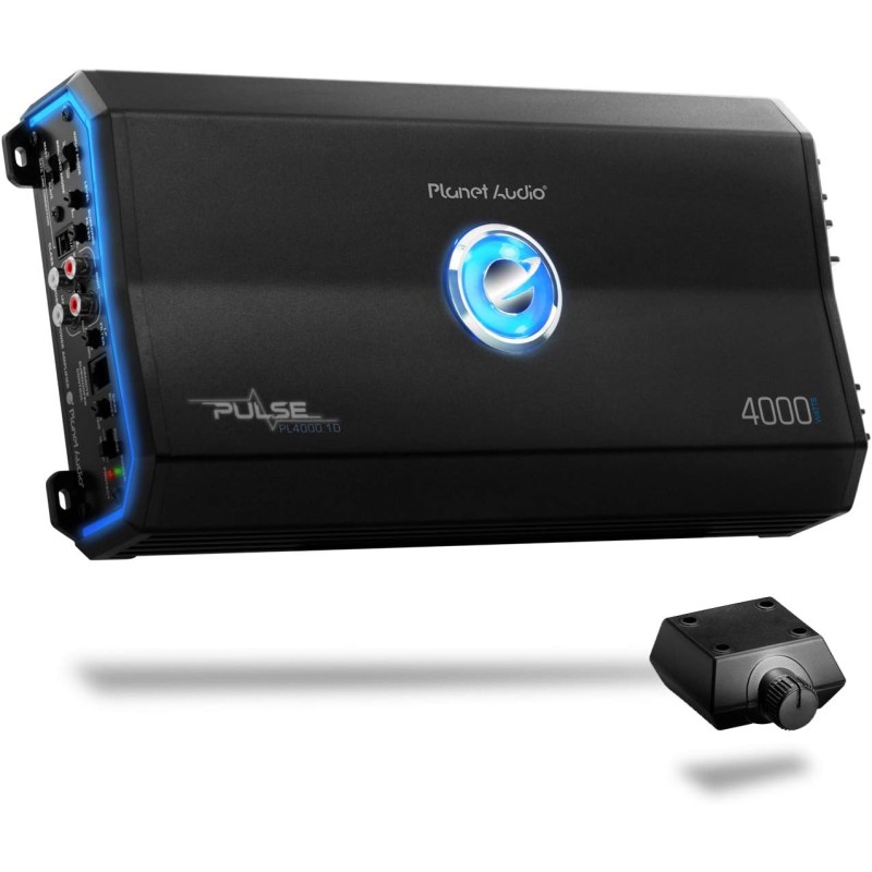 Planet Audio PL2000.1M Monoblock Car Amplifier - 2000 Watts, 2/4 Ohm Stable, Class A/B, Mosfet Power Supply, Great for