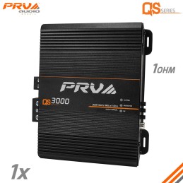 PRV Audio QS3000 1 Ohm 3000 Watt Amp Car Audio Amplifier Full Range HD Sound Monoblock 3K Car Amp with Built-in HPF and LPF