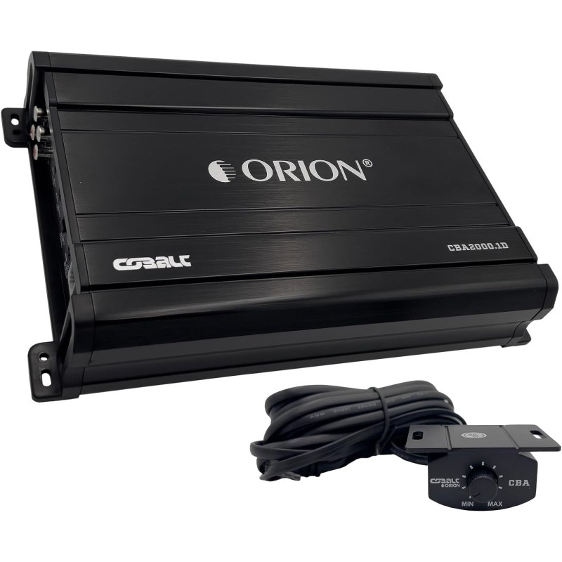 Orion Cobalt CBA2000.1D Monoblock 1-Channel Class D Amplifier for Car Subwoofer, 2000W Max, 1-Ohm Stable, Adjustable Low Pass &