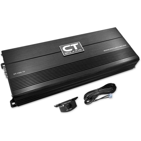 CT Sounds CT-1500.1D Compact Class D Car Audio Monoblock Amplifier, 1500 Watts RMS