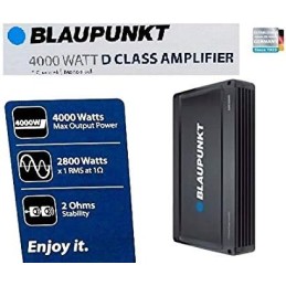 Blaupunkt AMP4000D AMP4000D 4,000-Watt-Max Monoblock Class D Amp with Bass Remote