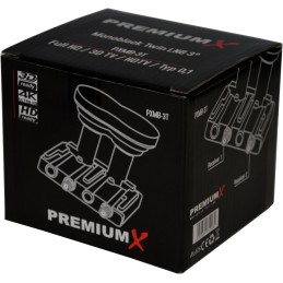 Premium X Quad Monoblock 4,3° PXMB-43Q für den Sat Empfang von Astra 19,2° und Astra 23,5° Satellit Full HD HDTV 4K für 4