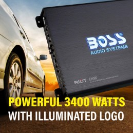 BOSS Audio Systems R1002 Riot Series Car Stereo Amplifier - 200 High Output, 2 Channel, Class A/B, 2/4 Ohm Stable, Low/High