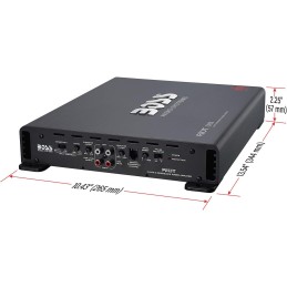 BOSS Audio Systems R1002 Riot Series Car Stereo Amplifier - 200 High Output, 2 Channel, Class A/B, 2/4 Ohm Stable, Low/High