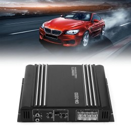 Tbest Lifier Car O 1000 Watt, Monoblock Car Amplifier, Car Auto Amplifiers 3800W 2 Channel O Power Amplifier 12V Black Aluminum