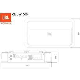 JBL Club A1000 - Monoblock JBL Endstufe Auto 1-Kanal - Mono Subwoofer Auto Verstärker - 1.000 Watt RMS an 2 Ohm für die Auto