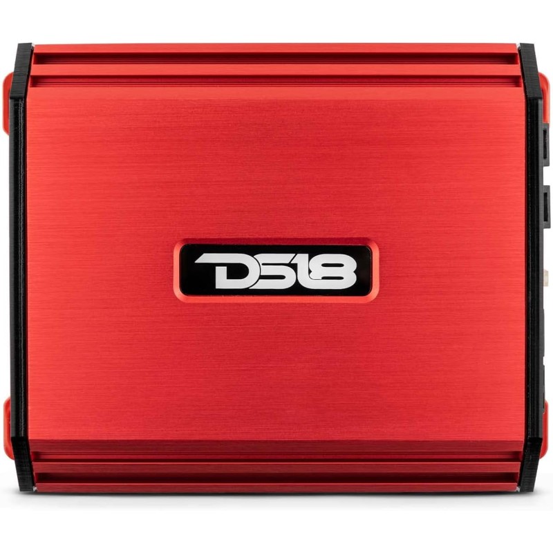 DS18 S-1100.2/RD Car Audio Amplifier – Full-Range, Class Ab, 2 Channel Amplifier, 1100 Watts (Red)