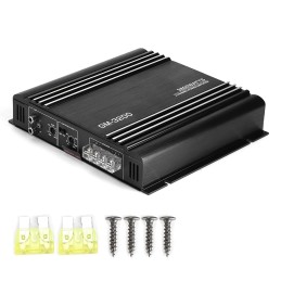 Tbest Lifier Car O 1000 Watt, Monoblock Car Amplifier, Car Auto Amplifiers 3800W 2 Channel O Power Amplifier 12V Black Aluminum