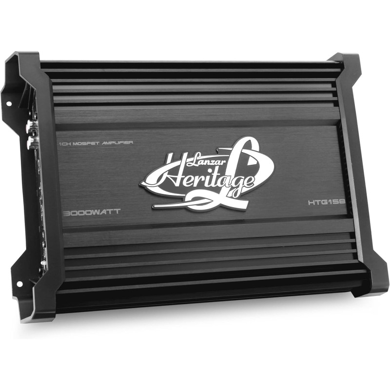 Mono-Block Mosfet Amplifier - 2 Ohm Stable, Heritage Series Car Audio Amplifier, Class “AB” High-Current Dual Discrete Drive