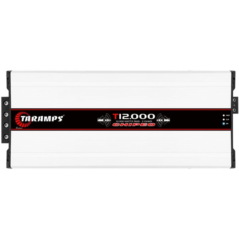 Taramps T 12.000 Chipeo Amplifier 2 Ohms 12000 Watts RMS 1 Channel Car Audio Peak Power 13300W RMS Monoblock Amp, Compatible