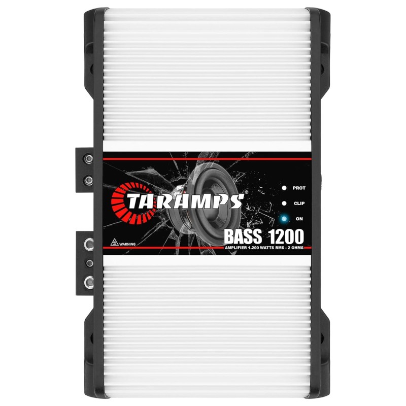 Taramps Bass 1200 2 Ohms Monoblock Amplifier 1200 Watts Rms 1 Channel 14.4VDC Output Power, Full Range Rca/High Level Input, Car