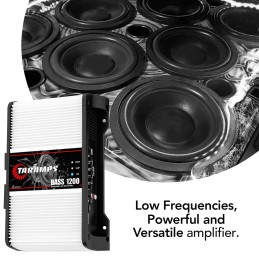 Taramps Bass 1200 2 Ohms Monoblock Amplifier 1200 Watts Rms 1 Channel 14.4VDC Output Power, Full Range Rca/High Level Input, Car