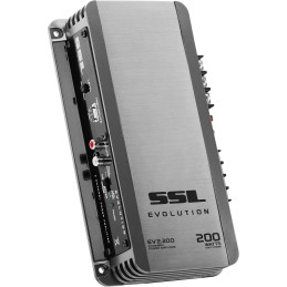 Sound Storm Laboratories EV2.200 Evolution 200 Watt, 2 Channel, 2 to 8 Ohm Stable Class A/B, Full Range Car Amplifier, Gun Metal