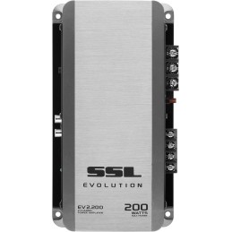 Sound Storm Laboratories EV2.200 Evolution 200 Watt, 2 Channel, 2 to 8 Ohm Stable Class A/B, Full Range Car Amplifier, Gun Metal