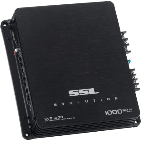 Sound Storm Laboratories EV200.2 Evolution 200 Watt, 2 Channel, 2 to 8 Ohm Stable Class A/B, Full Range, Car Amplifier, Black