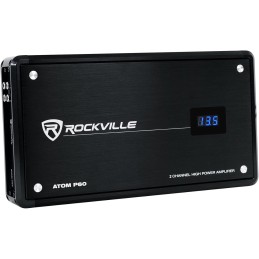 Rockville Atom P60 4800 Watt Peak/1200w RMS 2 Channel Car/ATV Amplifier w Meter